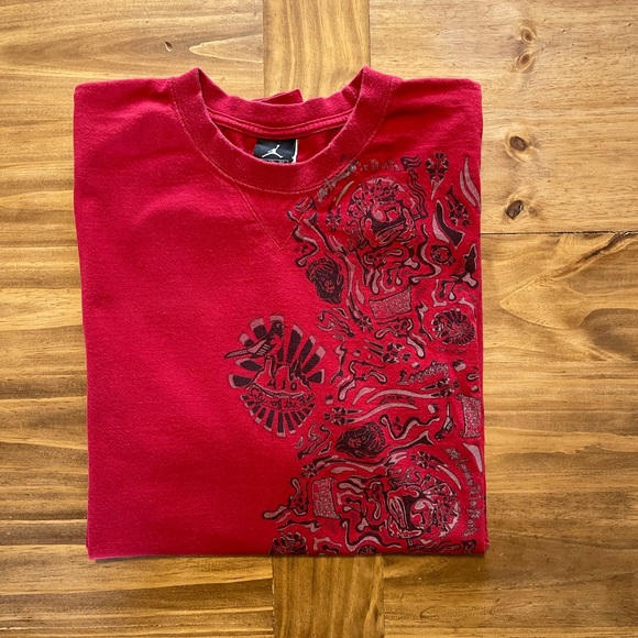 Red Jordan graphic T-shirt Melo Sz. XXL - Picture 6 of 6